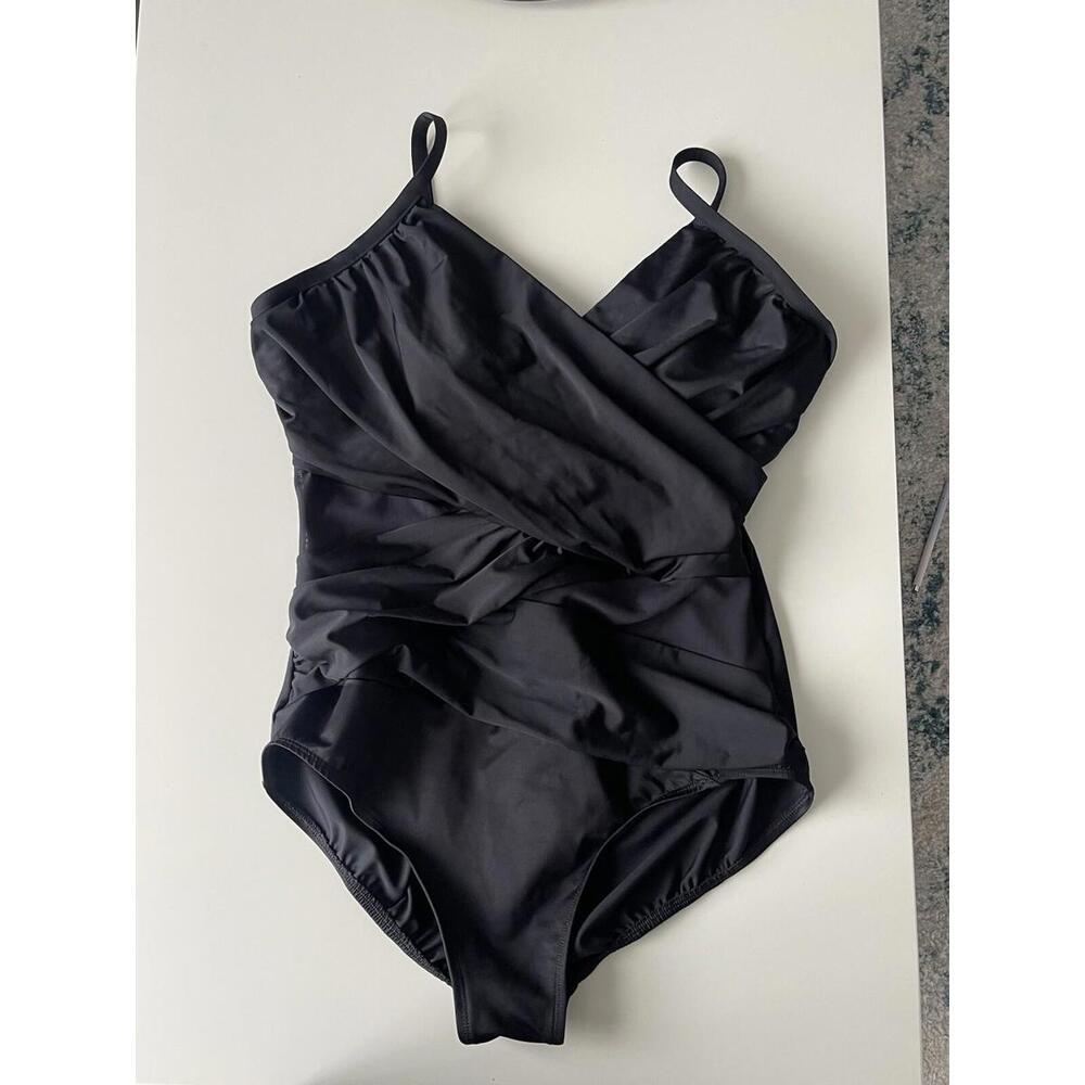Miraclesuit Black Solid Mystify Tummy Control One… - image 4